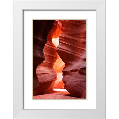 Antelope Canyon 9 White Modern Wood Framed Art Print with Double Matting by Lee, Rachel