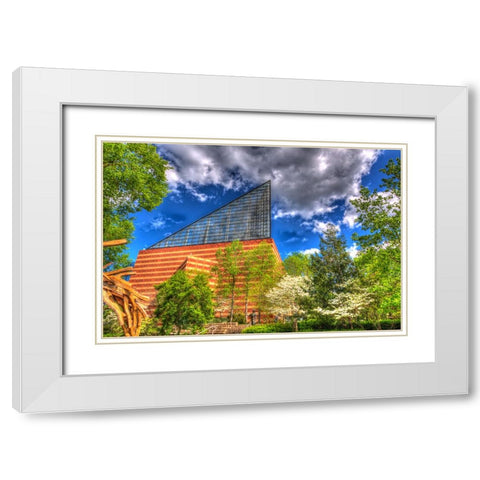 Aquarium 2 HDR White Modern Wood Framed Art Print with Double Matting by Lee, Rachel