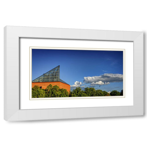 Aquarium Sky White Modern Wood Framed Art Print with Double Matting by Lee, Rachel