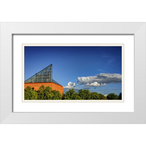 Aquarium Sky White Modern Wood Framed Art Print with Double Matting by Lee, Rachel