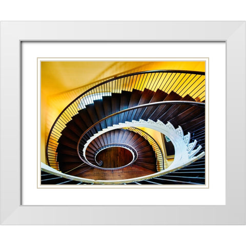 Architectural 7 White Modern Wood Framed Art Print with Double Matting by Lee, Rachel