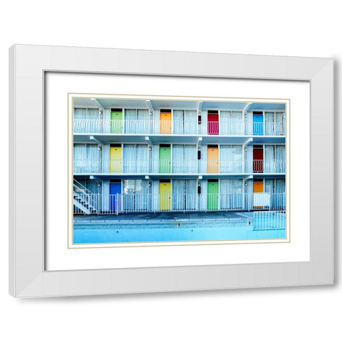 Architectural 8 White Modern Wood Framed Art Print with Double Matting by Lee, Rachel