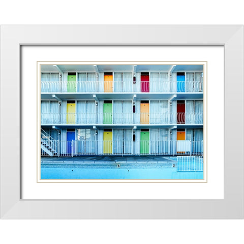 Architectural 8 White Modern Wood Framed Art Print with Double Matting by Lee, Rachel