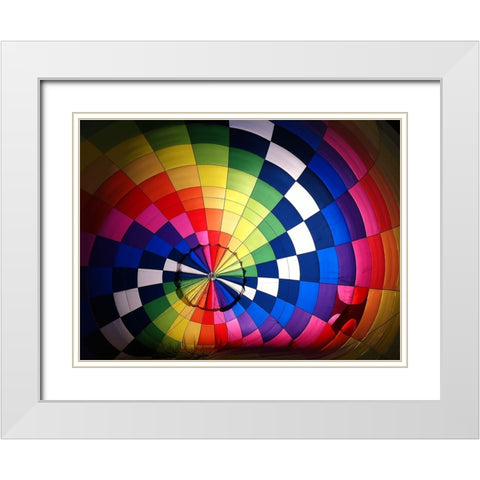Balloon 1 White Modern Wood Framed Art Print with Double Matting by Lee, Rachel