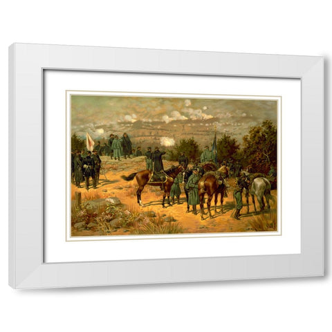 Battle of Chattanooga Drawing 2 White Modern Wood Framed Art Print with Double Matting by Lee, Rachel