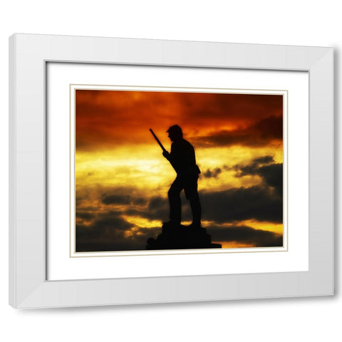 Battlefield Monument White Modern Wood Framed Art Print with Double Matting by Lee, Rachel