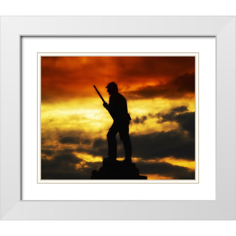 Battlefield Monument White Modern Wood Framed Art Print with Double Matting by Lee, Rachel