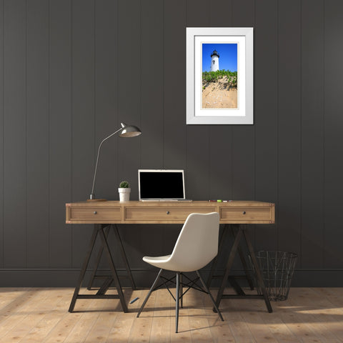 Beach 18 White Modern Wood Framed Art Print with Double Matting by Lee, Rachel