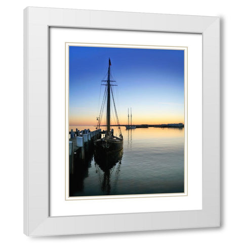 Beach 9 White Modern Wood Framed Art Print with Double Matting by Lee, Rachel