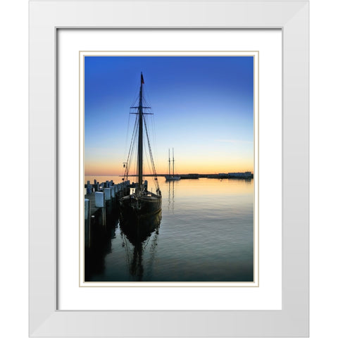 Beach 9 White Modern Wood Framed Art Print with Double Matting by Lee, Rachel