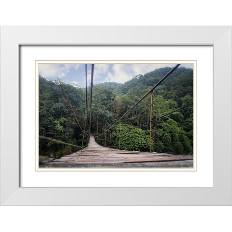 Bridge 2 White Modern Wood Framed Art Print with Double Matting by Lee, Rachel