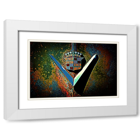 Caddy White Modern Wood Framed Art Print with Double Matting by Lee, Rachel