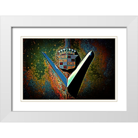 Caddy White Modern Wood Framed Art Print with Double Matting by Lee, Rachel