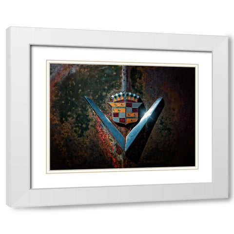Caddy V White Modern Wood Framed Art Print with Double Matting by Lee, Rachel