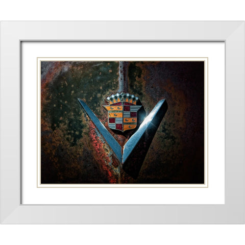 Caddy V White Modern Wood Framed Art Print with Double Matting by Lee, Rachel
