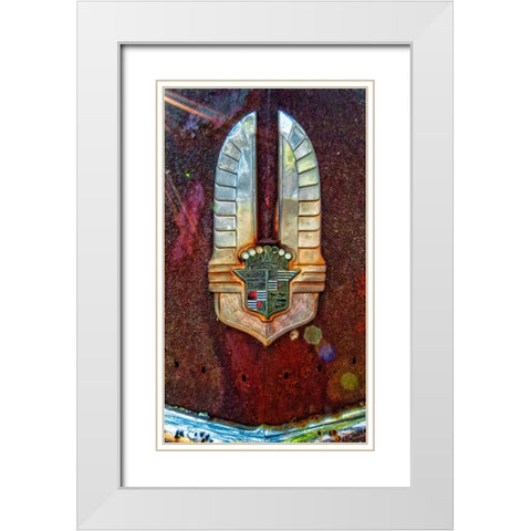 Caddy Wings White Modern Wood Framed Art Print with Double Matting by Lee, Rachel