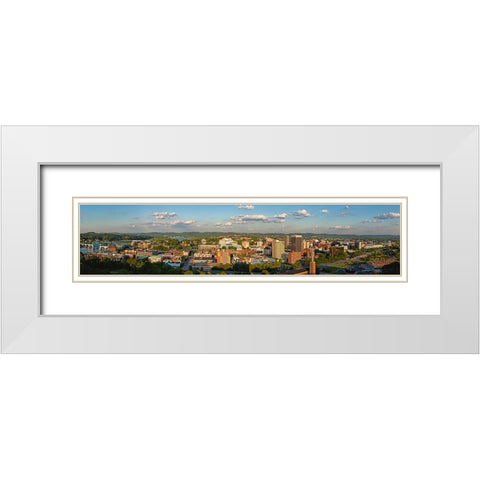 Cameron Hill View White Modern Wood Framed Art Print with Double Matting by Lee, Rachel