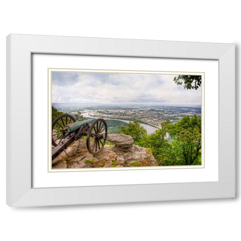 Cannon View 6 White Modern Wood Framed Art Print with Double Matting by Lee, Rachel