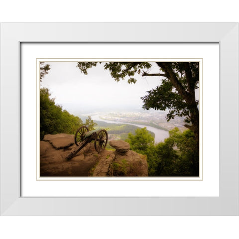 Cannon View 7 White Modern Wood Framed Art Print with Double Matting by Lee, Rachel