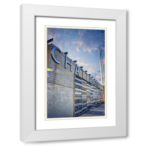 Chattanooga Pier Vertical White Modern Wood Framed Art Print with Double Matting by Lee, Rachel