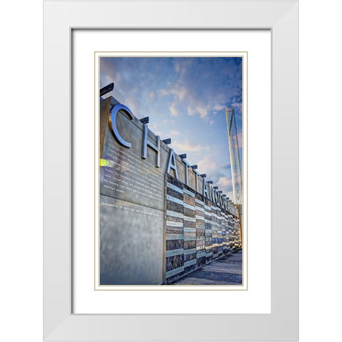 Chattanooga Pier Vertical White Modern Wood Framed Art Print with Double Matting by Lee, Rachel