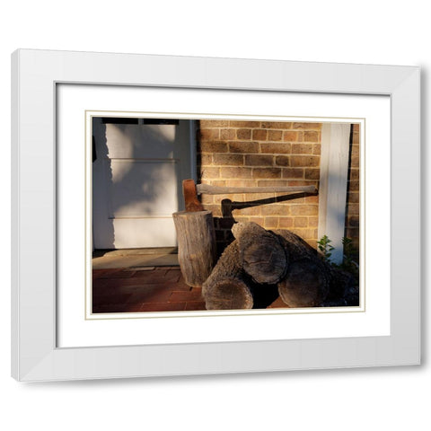 Chickamauga 23 White Modern Wood Framed Art Print with Double Matting by Lee, Rachel