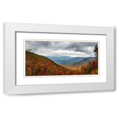 Cool Springs Overlook 2 White Modern Wood Framed Art Print with Double Matting by Lee, Rachel