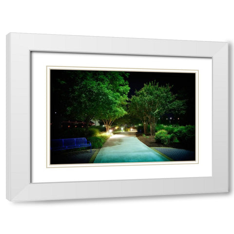 Coolidge Night Path White Modern Wood Framed Art Print with Double Matting by Lee, Rachel