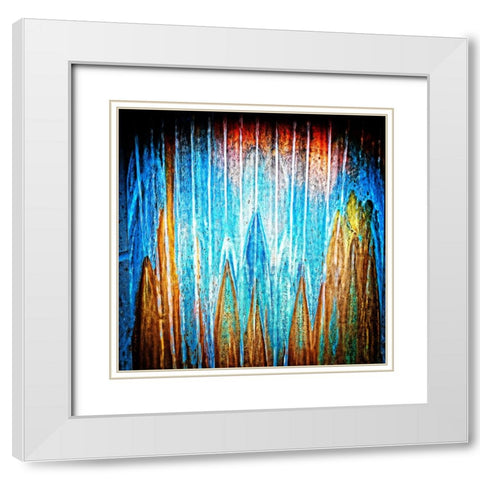 Copper Water Square White Modern Wood Framed Art Print with Double Matting by Lee, Rachel