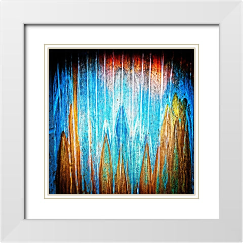 Copper Water Square White Modern Wood Framed Art Print with Double Matting by Lee, Rachel
