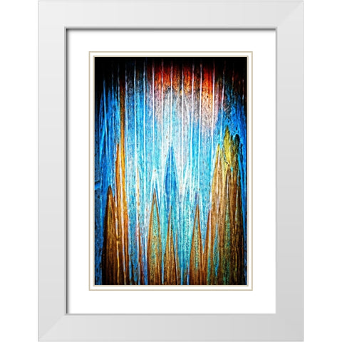 Copper Water Vertical White Modern Wood Framed Art Print with Double Matting by Lee, Rachel