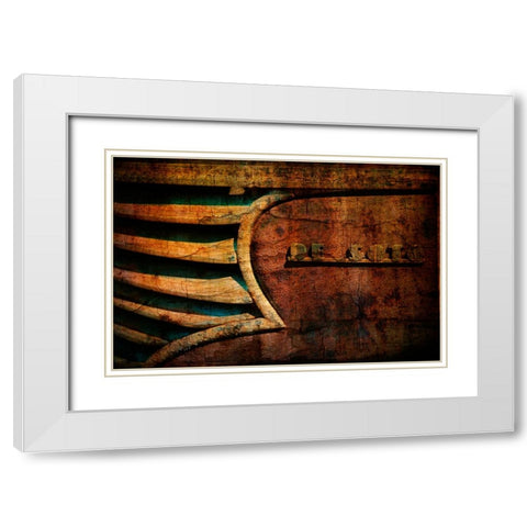 Desoto Old Effect White Modern Wood Framed Art Print with Double Matting by Lee, Rachel