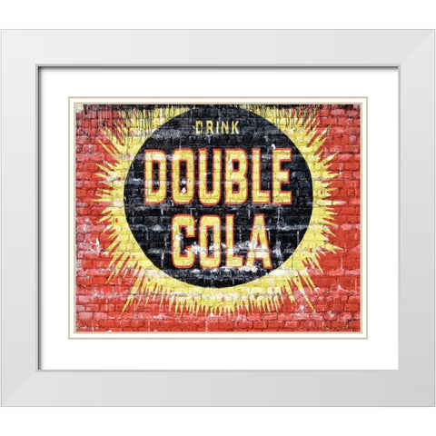 Double Cola White Modern Wood Framed Art Print with Double Matting by Lee, Rachel