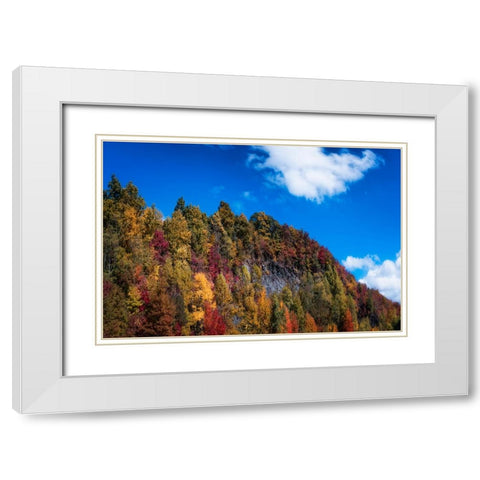 Fall Ridge White Modern Wood Framed Art Print with Double Matting by Lee, Rachel