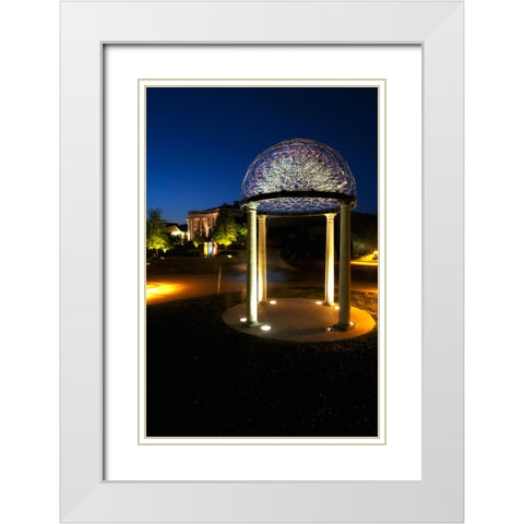 Hunter At Night White Modern Wood Framed Art Print with Double Matting by Lee, Rachel