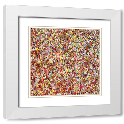 Leaves 17 White Modern Wood Framed Art Print with Double Matting by Lee, Rachel