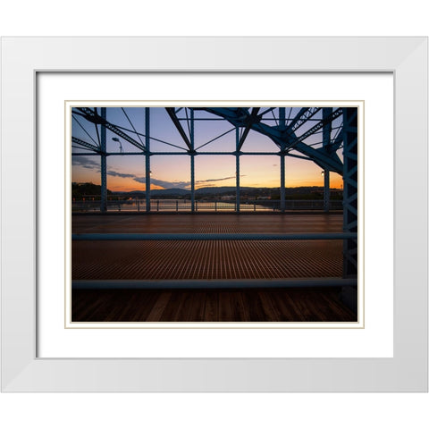 Market Bridge Afternoon 1 White Modern Wood Framed Art Print with Double Matting by Lee, Rachel