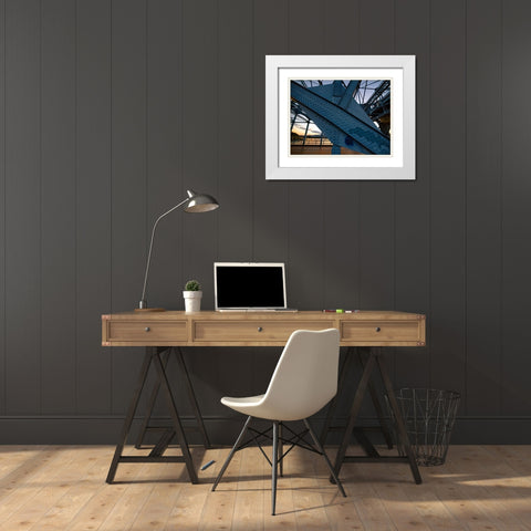 Market Bridge Afternoon 2 White Modern Wood Framed Art Print with Double Matting by Lee, Rachel