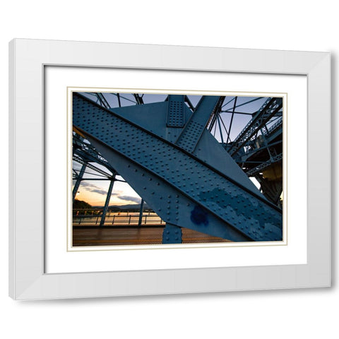 Market Bridge Afternoon 2 White Modern Wood Framed Art Print with Double Matting by Lee, Rachel
