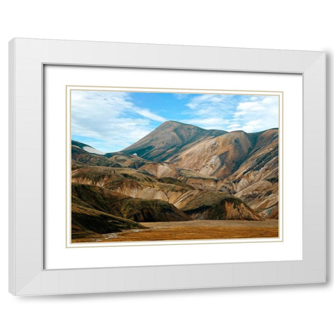Mountain View 55 White Modern Wood Framed Art Print with Double Matting by Lee, Rachel