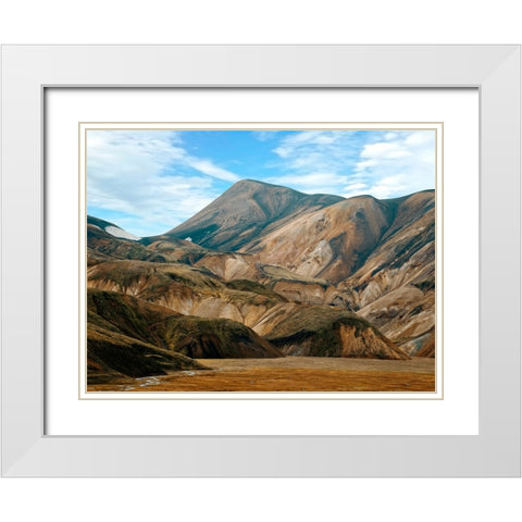 Mountain View 55 White Modern Wood Framed Art Print with Double Matting by Lee, Rachel