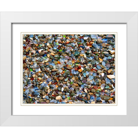 Rocks 8 White Modern Wood Framed Art Print with Double Matting by Lee, Rachel
