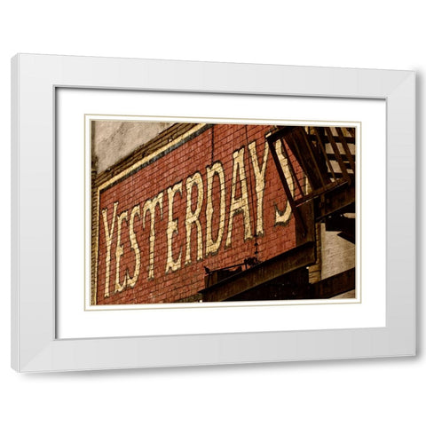 Scenic City 115 White Modern Wood Framed Art Print with Double Matting by Lee, Rachel