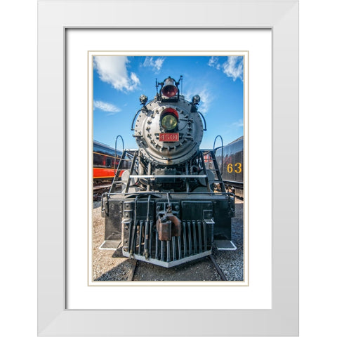 Train Detail 4 White Modern Wood Framed Art Print with Double Matting by Lee, Rachel