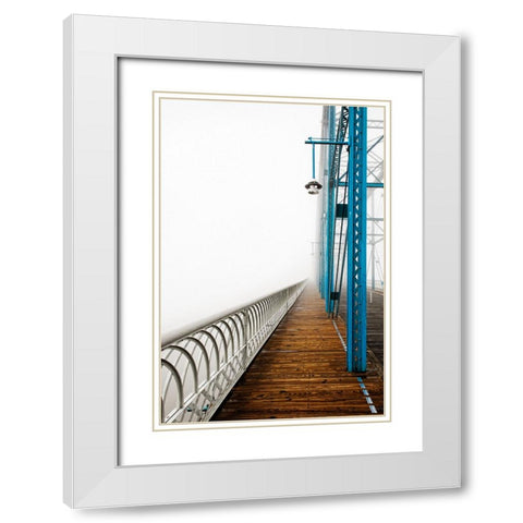 Walnut in Fog Left Oil Painting White Modern Wood Framed Art Print with Double Matting by Lee, Rachel