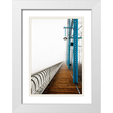 Walnut in Fog Left Oil Painting White Modern Wood Framed Art Print with Double Matting by Lee, Rachel