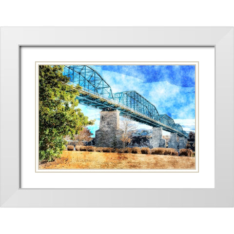 Walnut Warm Watercolor White Modern Wood Framed Art Print with Double Matting by Lee, Rachel