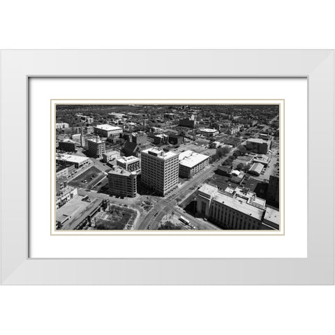 City Streets White Modern Wood Framed Art Print with Double Matting by Malone, Will