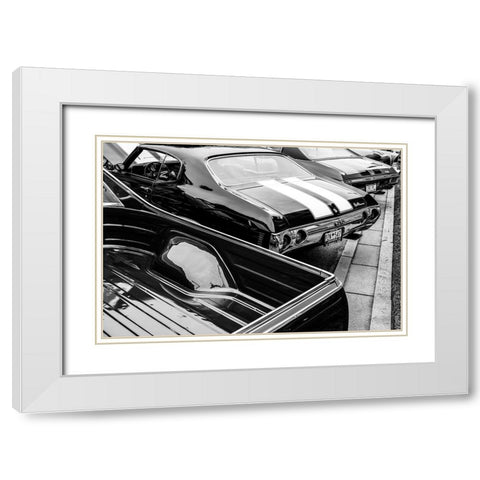 Chevelle BW White Modern Wood Framed Art Print with Double Matting by Malone, Will
