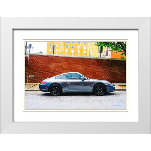 Crooked Porche White Modern Wood Framed Art Print with Double Matting by Malone, Will